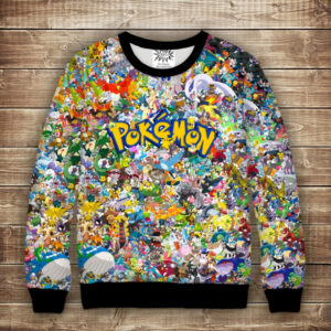 Світшот з 3D приентом Покемончики Дорослі і Дитячі розміри ВСІ Розміри Преміум тканина