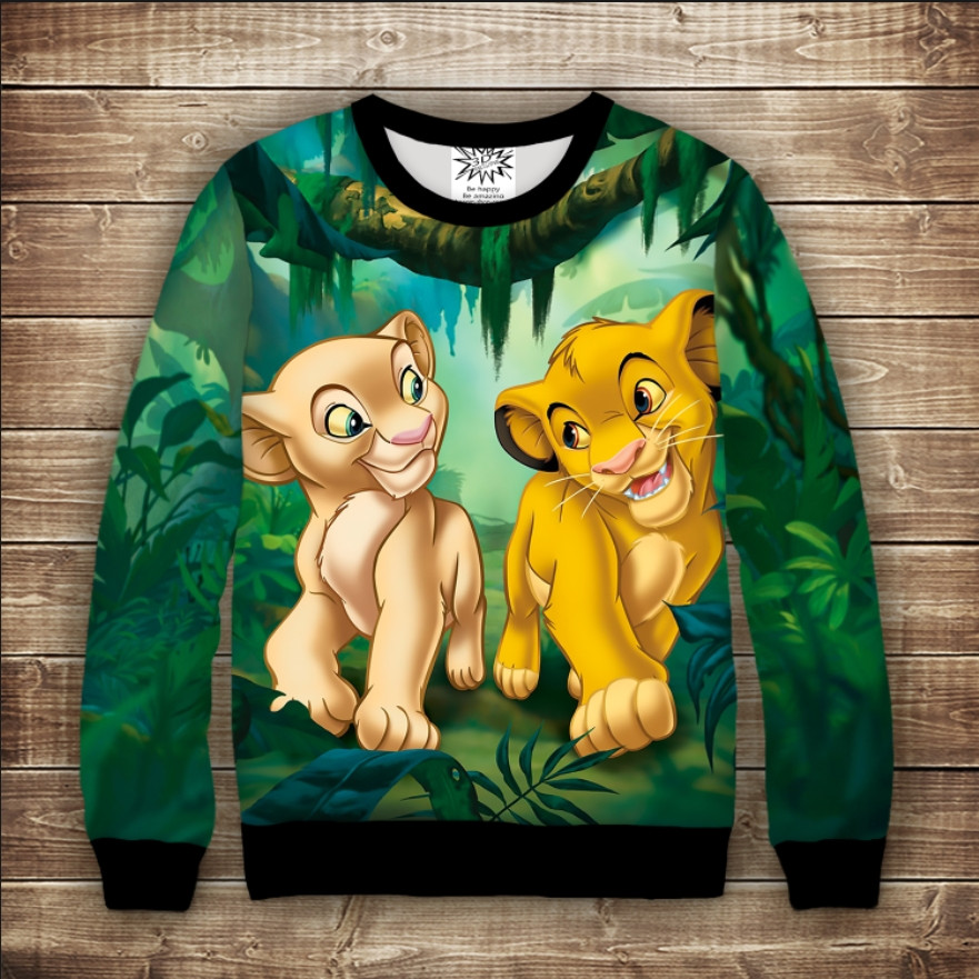 Світшот 3D Симба ВСІ Розміри Преміум тканина