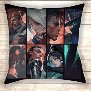 Подушка 3D принт Valorant All Heroes