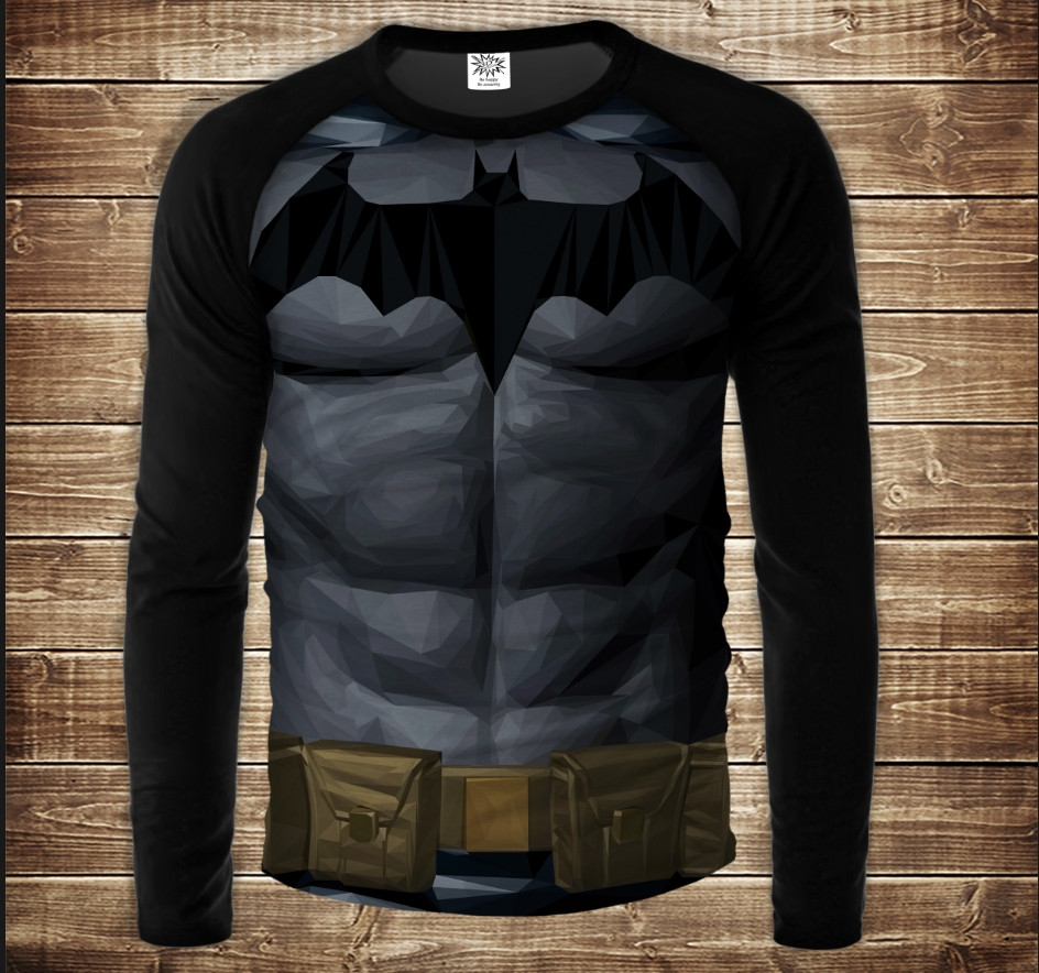 Лонгслив реглан 3D Бетмен ВСІ Розміри Преміум тканина