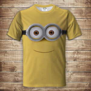 Футболка з 3D принтом на тему Міньон Кевін Дорослі і Дитячі розміри ВСІ Розміри Преміум тканина