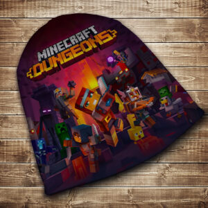 Шапка з 3D принтом на тему-Minecraft Dungeons Підземелля Всі розміри і сезони. ВСІ Розміри