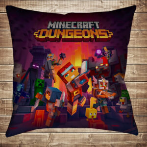 Подушка з 3D принтом Minecraft Dungeons Підземелля