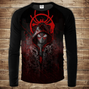 Лонгслив-реглан с 3D принтом Спайдермен гранж Дорослі і Дитячі розміри ВСІ Розміри Преміум тканина