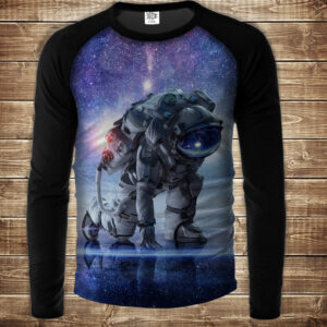 Лонгслив-реглан с 3D принтом Космонавт Ай Кен Дорослі і Дитячі розміри ВСІ Розміри Преміум тканина