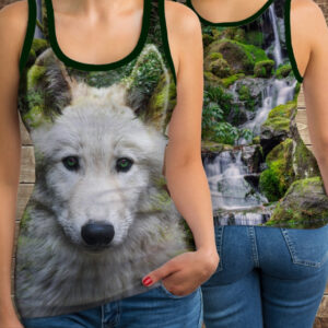 Майка 3D-Білий вовк Дорослі і Дитячі розміри ВСІ Розміри Преміум тканина