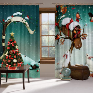 Штори з Фотоштораом на тему: Зайчики і чарівна поштова скринька