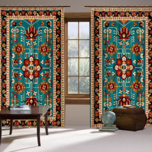 Штори Фотоштори Ковровий бірюзовий перс № 5