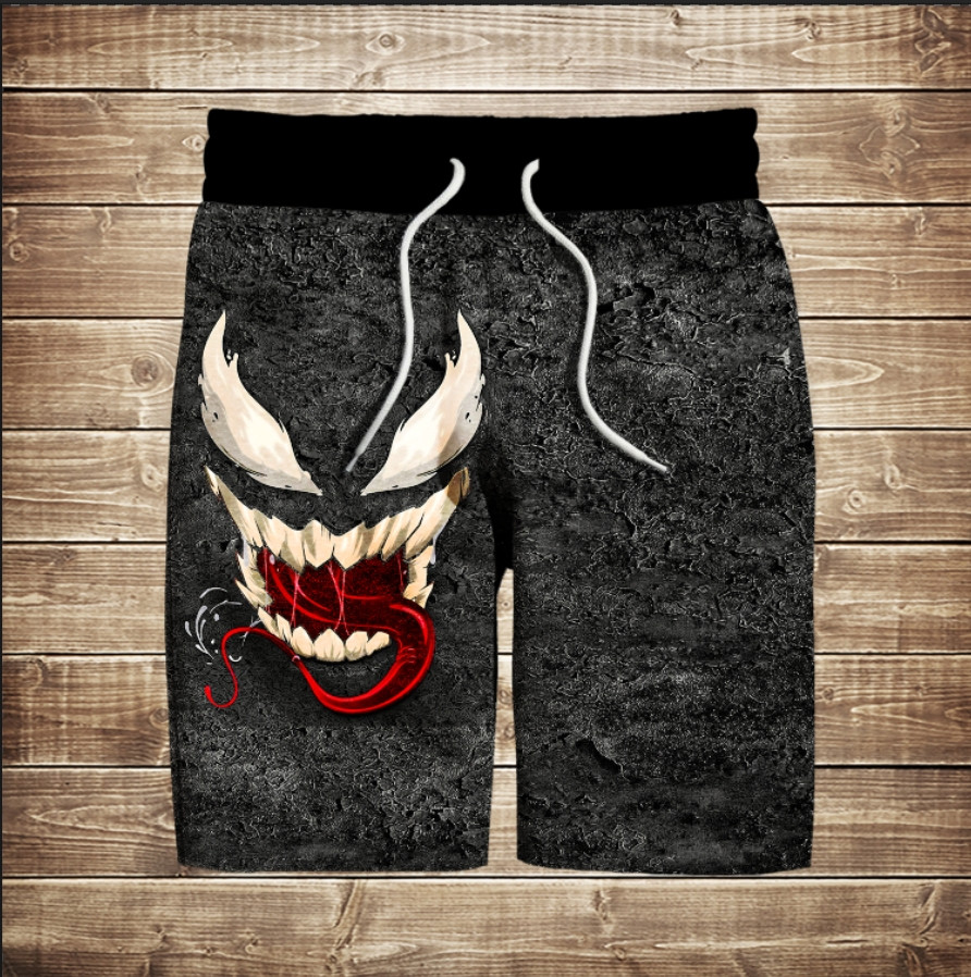 Шорти з 3D принтом на тему: Venom Smile ВСІ Розміри