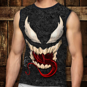 Футболка-безрукавка з 3D принтом Venom Smile Дорослі і Дитячі розміри ВСІ Розміри Преміум тканина
