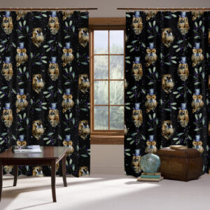 Штори Фотоштори Сови і філіни в шляпах