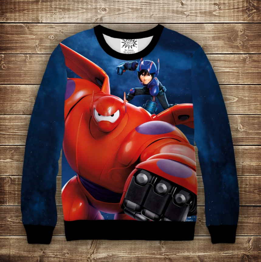 Світшот з 3D принтом BIG HERO ВСІ Розміри Преміум тканина