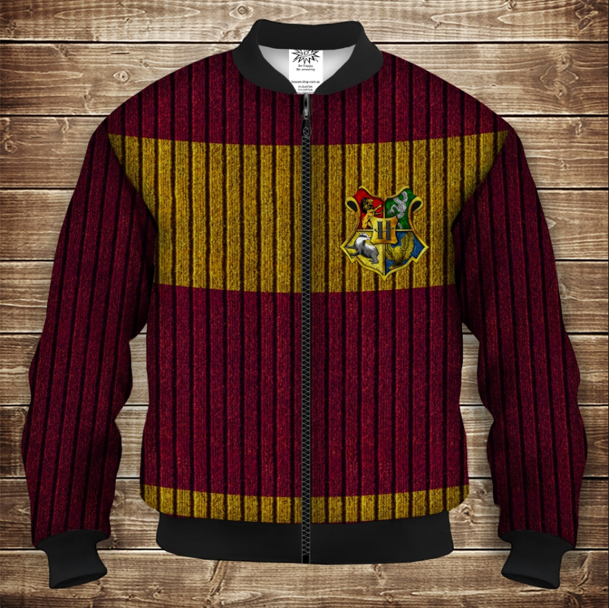 Бомбер з 3D принтом на тему Гаррі Поттер Форма Гриффиндора Хогвартс Дорослі і Дитячі розміри ВСІ Розміри Преміум тканина