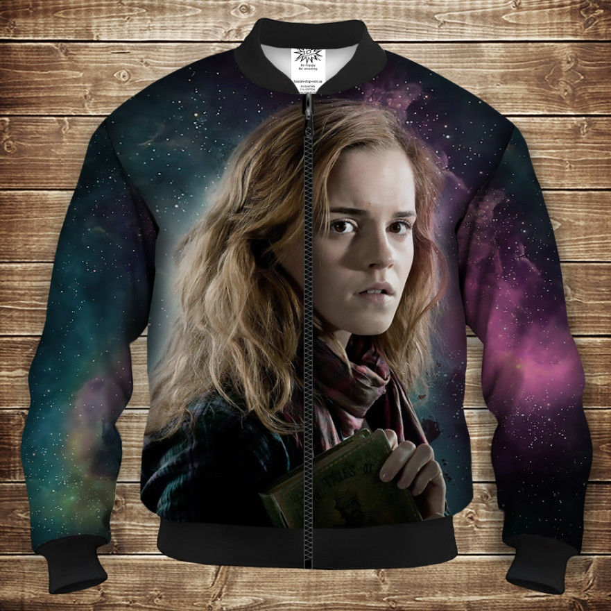 Бомбер з 3D принтом на тему Герміона Ґрейнджер. Гаррі Поттер Дорослі і Дитячі розміри ВСІ Розміри Преміум тканина