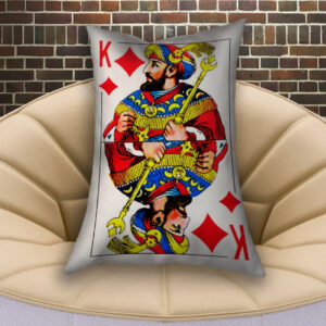 Подушка з 3D принтом на тему: Гральні Карти. Бубновий Король