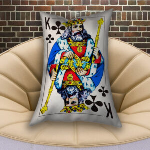 Подушка з 3D принтом на тему: Гральні Карти. Король Треф