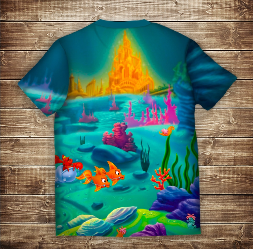 Футболка 3D Русалонька Аріель ВСІ Розміри Преміум тканина