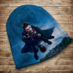 Шапка з 3D принтом на тему - Гаррі Поттер і Німбус 2000. Всі розміри і сезони. ВСІ Розміри