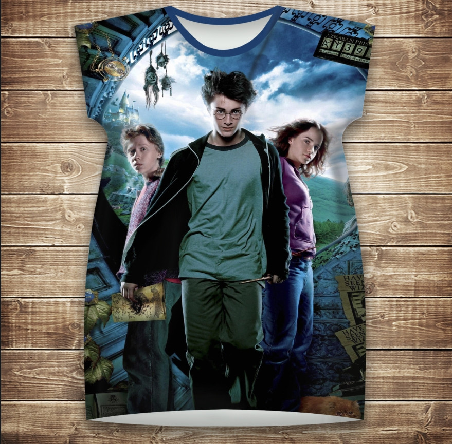 Плаття-туніка 3D Гаррі Поттер і Карта Мародерів Дорослі і Дитячі розміри ВСІ Розміри Преміум тканина