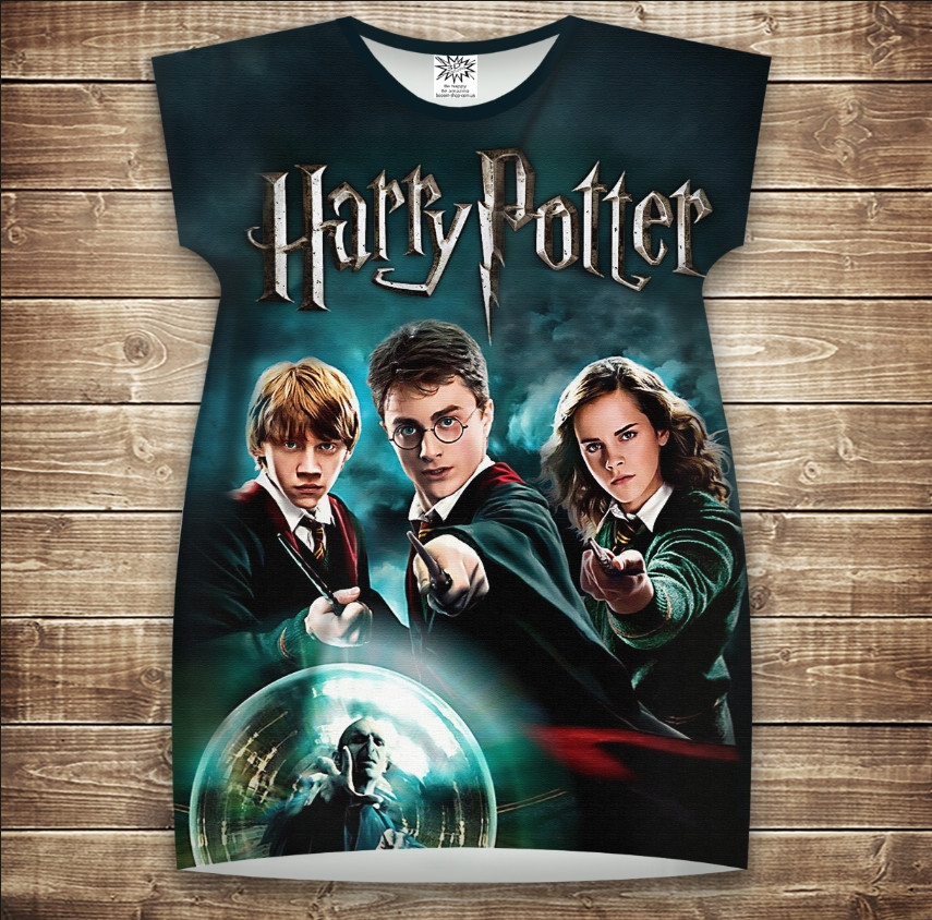 Плаття-туніка 3D Гаррі Поттер і Хогвартс. Магія Дорослі і Дитячі розміри ВСІ Розміри Преміум тканина