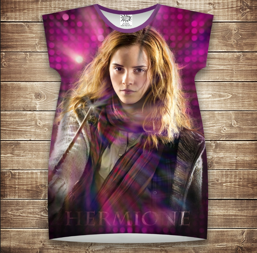 Плаття-туніка 3D Герміона Ґрейнджер Дорослі і Дитячі розміри ВСІ Розміри Преміум тканина