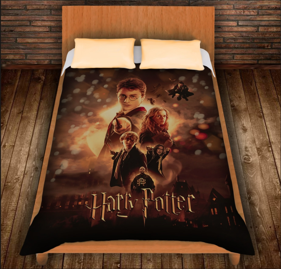 Плед з 3D принтом на тему - Гаррі Поттер Вогонь і битва 150х200 см.