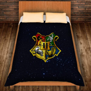 Плед з 3D принтом на тему - Гаррі Поттер і Емблема факультетів 150х200 см.