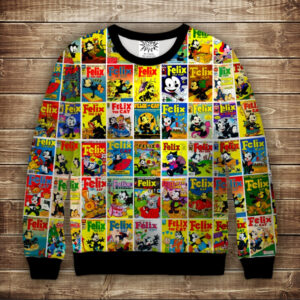 Світшот 3D Кот Фелікс Feliks Cat- Комікс ВСІ Розміри Преміум тканина