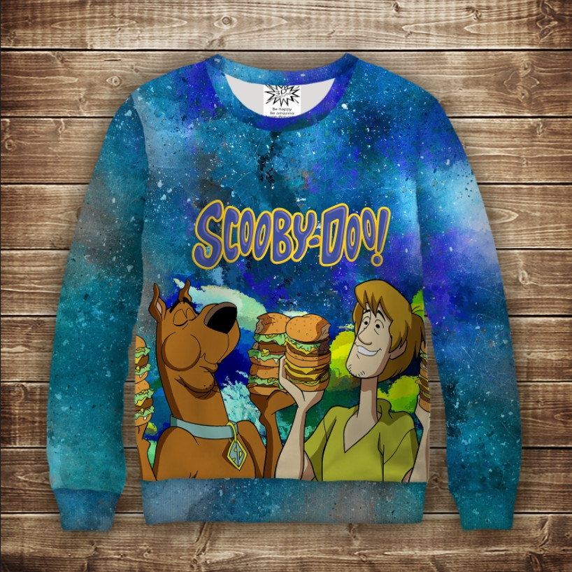 Світшот 3D Скубі Ду ВСІ Розміри Преміум тканина