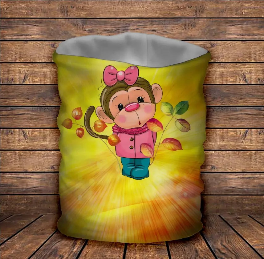 Баф Веселі мавпочки Жовтий Дитячі і дорослі розміри