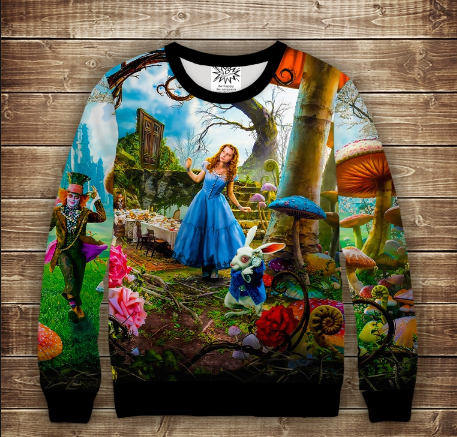 Світшот Аліса в Дивосвіті ВСІ Розміри Преміум тканина