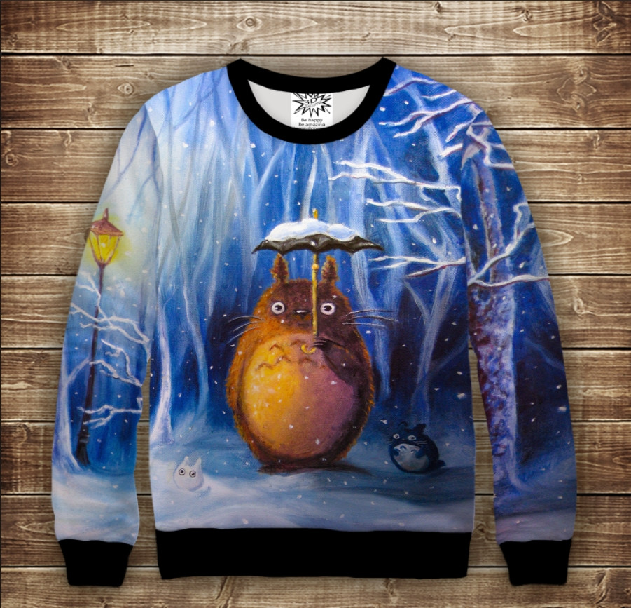 Світшот Тоторо в снігу TOTORO HERO ВСІ Розміри Преміум тканина