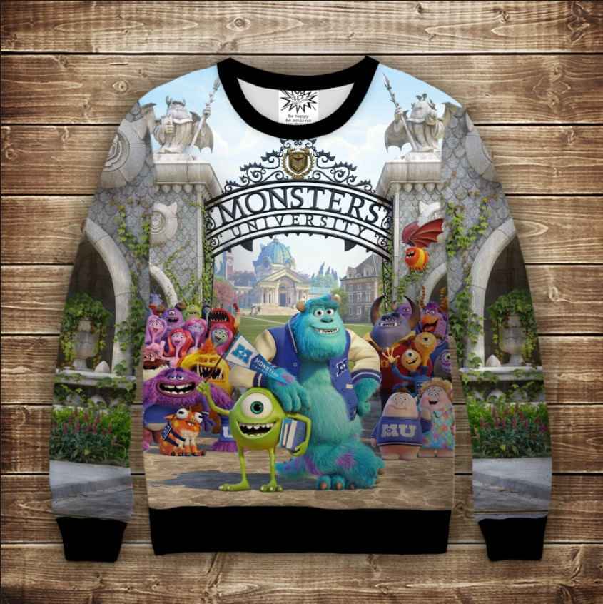 Світшот Університет монстрів Саллі и Майк Вазовськи ВСІ Розміри Преміум тканина