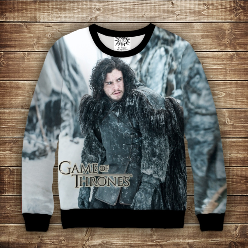 Світшот 3D Джон Сноу Гра престолів ВСІ Розміри Преміум тканина