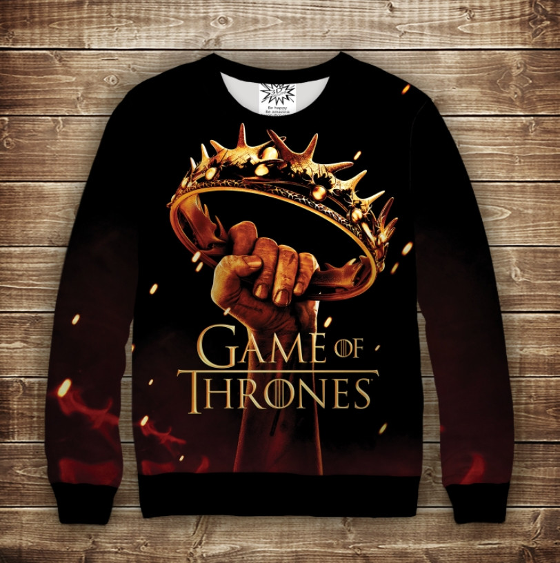 Світшот Гра Престолів.Корона ВСІ Розміри Преміум тканина