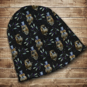 Шапка з 3D принтом на тему - Сови і філіни в шляпах Всі розміри і сезони. ВСІ Розміри