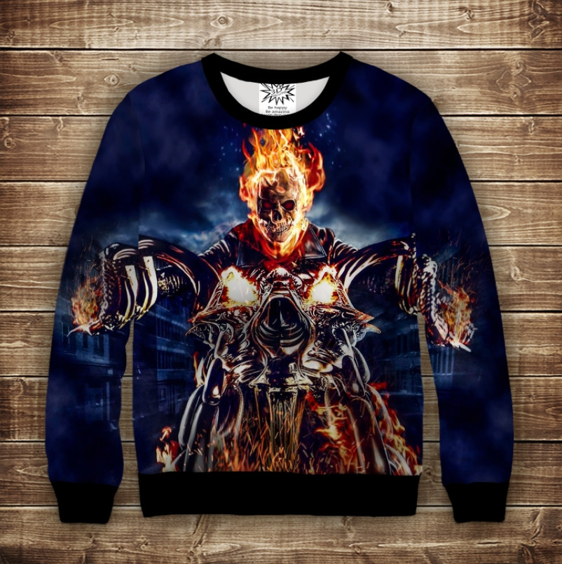 Світшот 3D GHOST RIDER ВСІ Розміри Преміум тканина