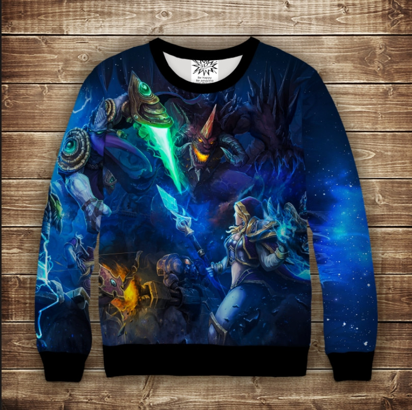 Світшот 3D STORM WARCRAFT ВСІ Розміри Преміум тканина