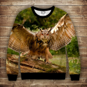 Світшот 3D Гордий філін. Унікальний принт ВСІ Розміри Преміум тканина