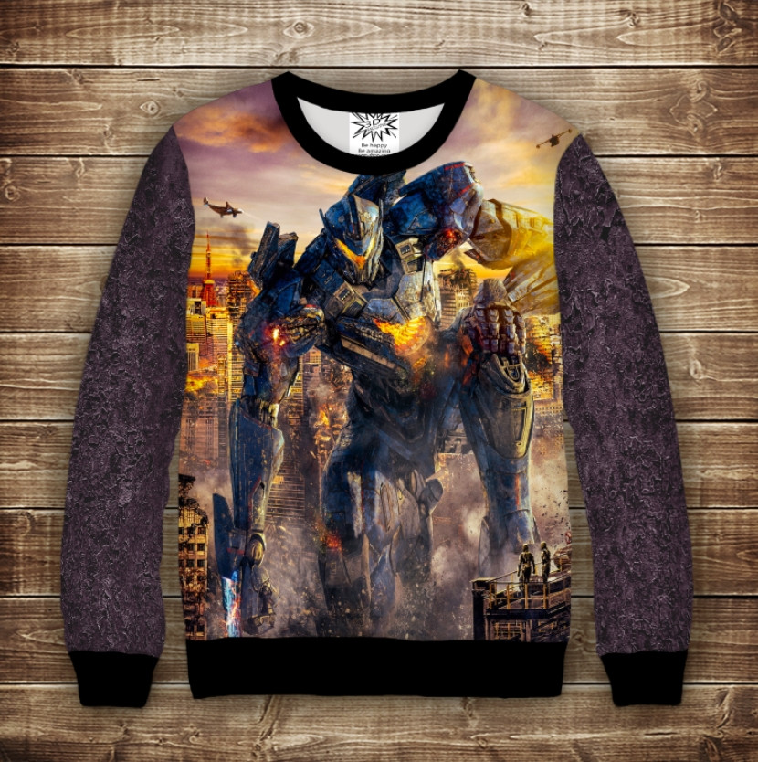 Світшот з 3D принтом на тему: Тихоокеанський Рубіж - 04. Дорослі та дитячі розміри ВСІ Розміри Преміум тканина