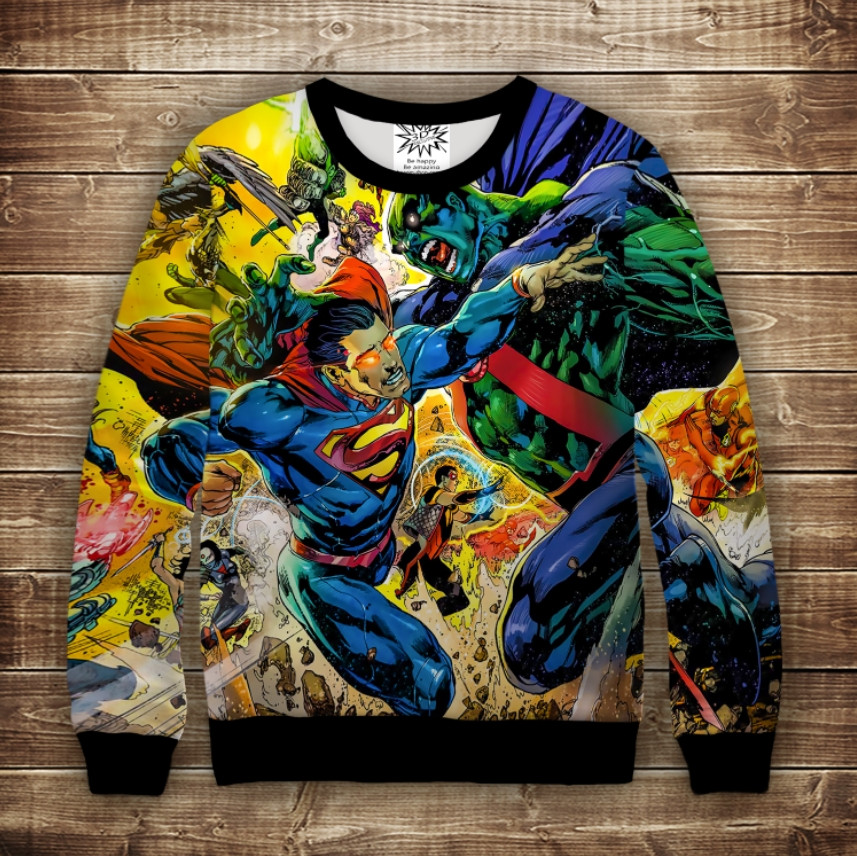 Світшот 3D Супермен ВСІ Розміри Преміум тканина