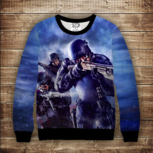 Світшот з 3D принтом на тему S.W.A.T ВСІ Розміри Преміум тканина