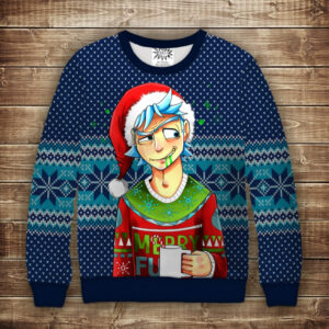 Світшот з 3D принтом на тему Мerry Christmas Rick and Morty ВСІ Розміри Преміум тканина