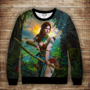 Свитшот с 3D принтом Lara Croft Лара Крофт ВСІ Розміри Преміум тканина