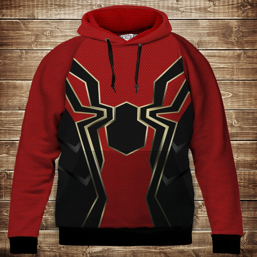 Толстівка з 3D принтом: Костюм Спайдермена Арт. Дитячі і дорослі розміри. ВСІ Розміри Преміум тканина