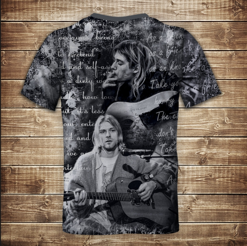 Футболка 3D Курт Кобейн.Нірвана ВСІ Розміри Преміум тканина