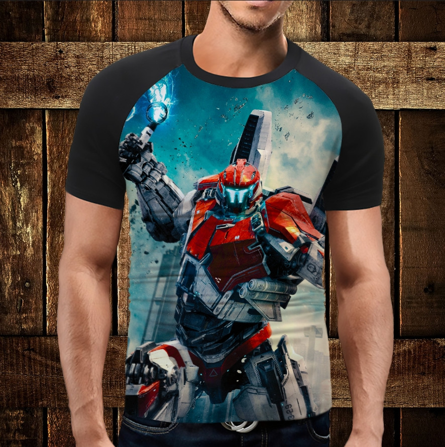 Футболка-реглан с 3D принтом: Тихоокеанський Рубіж - 08. Дорослі і Дитячі розміри ВСІ Розміри Преміум тканина