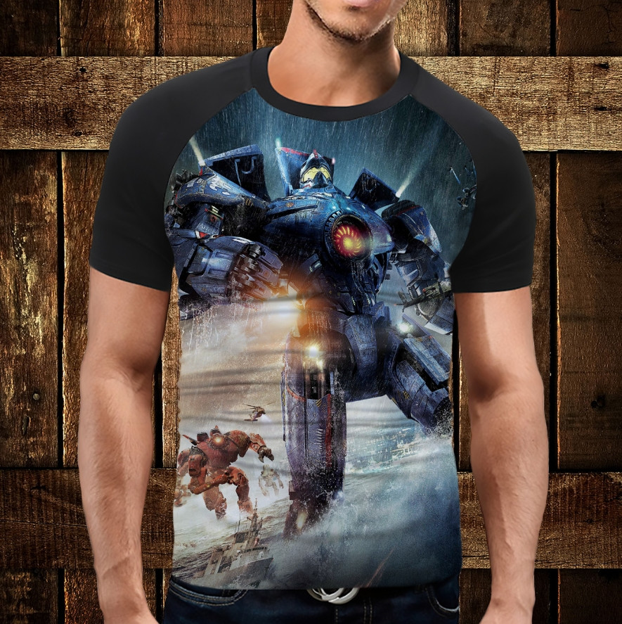 Футболка-реглан с 3D принтом: Тихоокеанський Рубіж - 10. Дорослі і Дитячі розміри ВСІ Розміри Преміум тканина