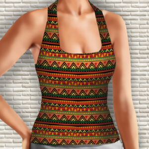 Майка з бретелями на шиї з 3D принтом Африканський стиль ВСІ Розміри Преміум тканина