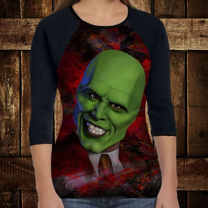 Лонгслив-реглан з 3D принтом: Маска. Mask ВСІ Розміри Преміум тканина